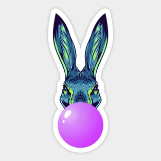 Purple Bubblegum Rabbit Sticker